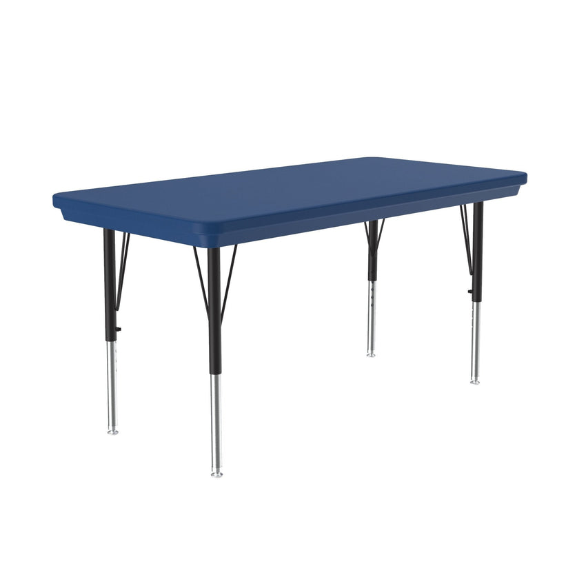 Correll Rectangular Commercial Blow - Molded Plastic Top Activity Tables 24"W x 48"L x 19 - 29"H Adjustable Height (COR - AR2448 - REC - XX) - SchoolOutlet