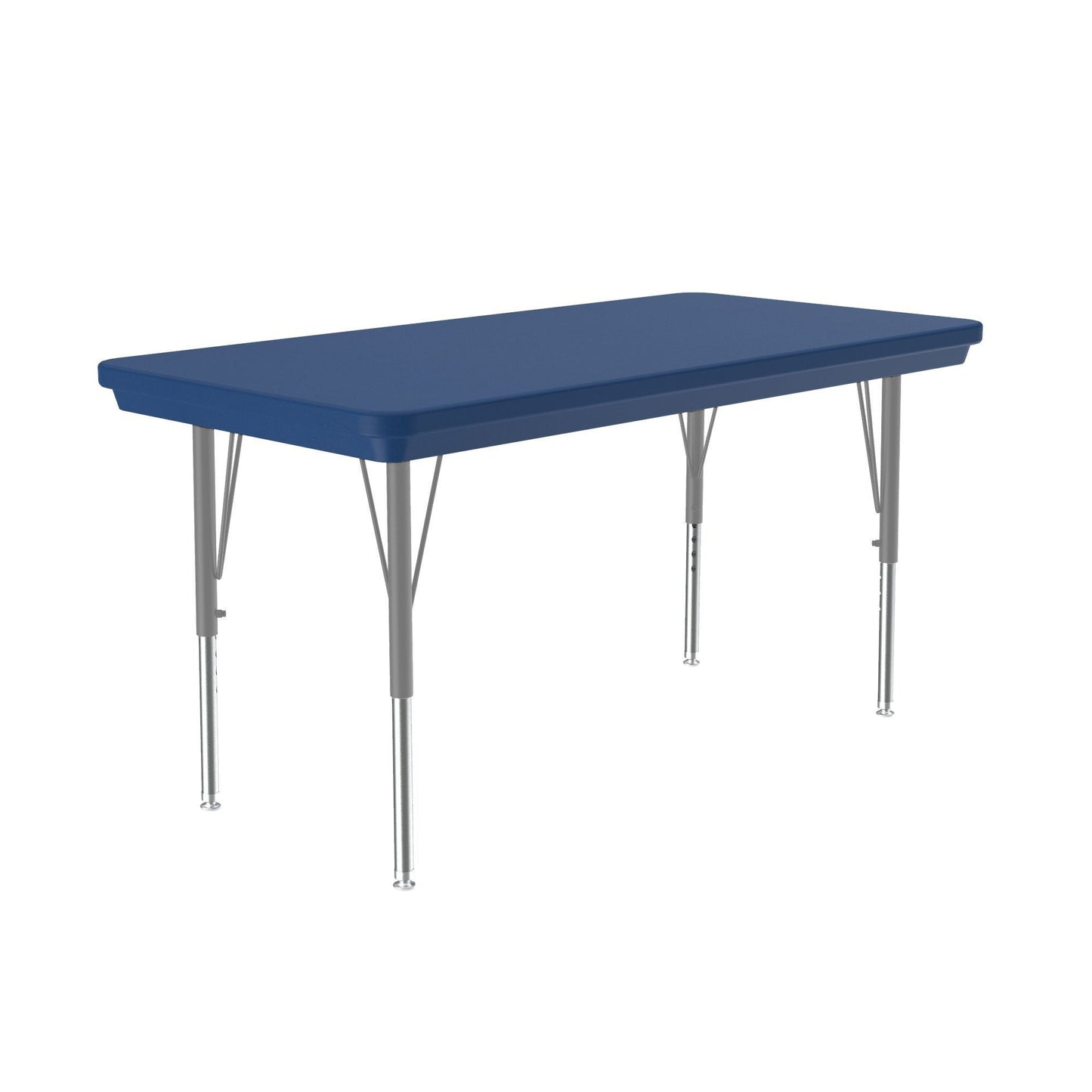 Correll Rectangular Commercial Blow - Molded Plastic Top Activity Tables 24"W x 48"L x 19 - 29"H Adjustable Height (COR - AR2448 - REC - XX) - SchoolOutlet