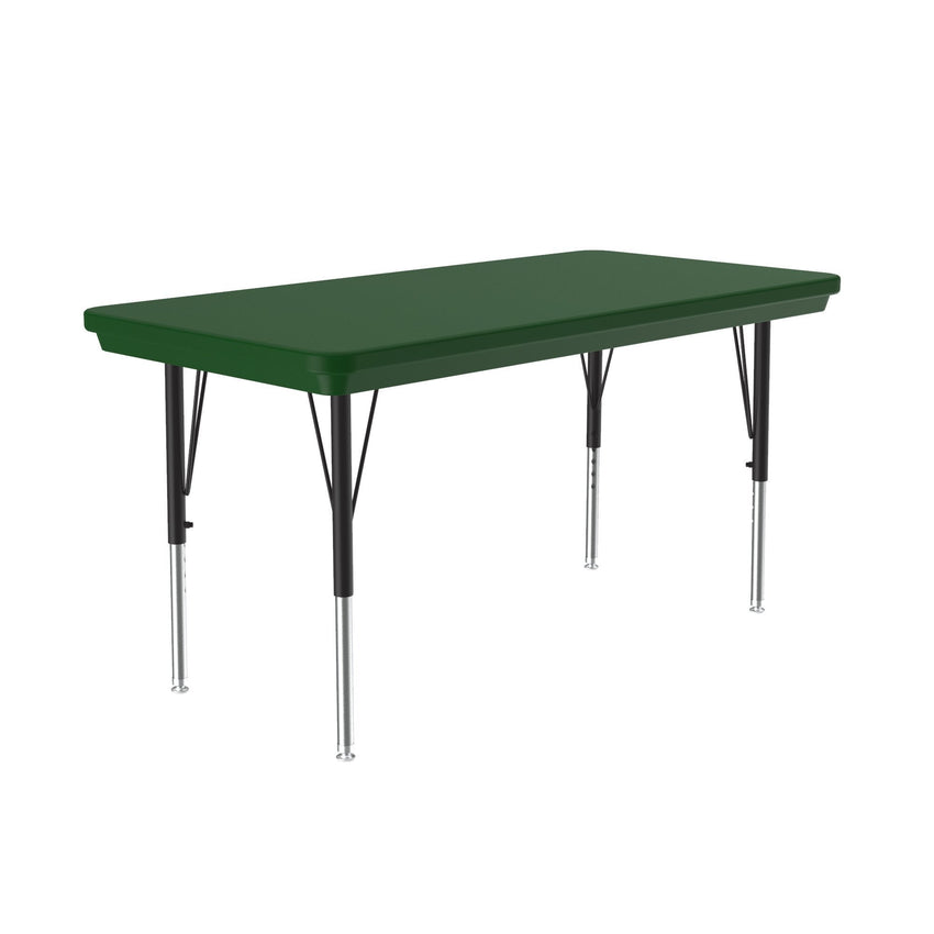 Correll Rectangular Commercial Blow - Molded Plastic Top Activity Tables 24"W x 48"L x 19 - 29"H Adjustable Height (COR - AR2448 - REC - XX) - SchoolOutlet