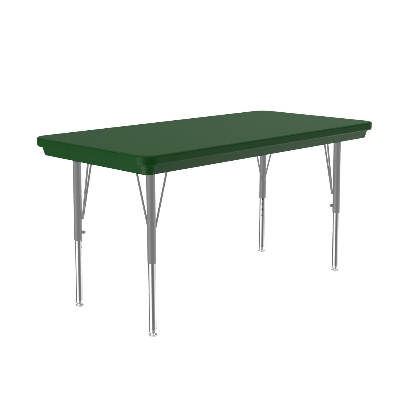 Correll Rectangular Commercial Blow - Molded Plastic Top Activity Tables 24"W x 48"L x 19 - 29"H Adjustable Height (COR - AR2448 - REC - XX) - SchoolOutlet