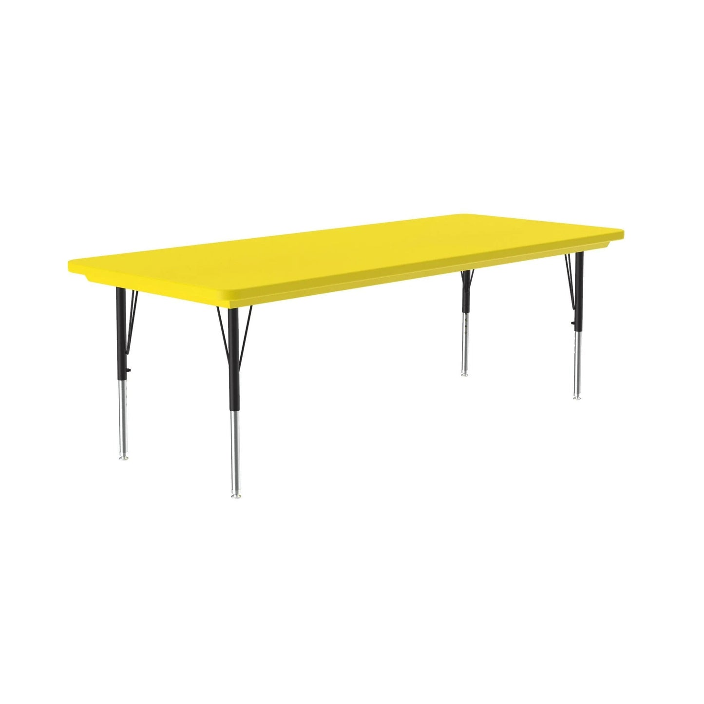 Correll Rectangular Commercial Blow - Molded Plastic Top Activity Tables 30"W x 72"L x 19 - 29"H Adjustable Height (COR - AR3072 - REC - XX) - SchoolOutlet
