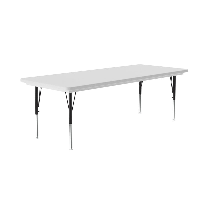 Correll Rectangular Commercial Blow - Molded Plastic Top Activity Tables 30"W x 96"L x 19 - 29"H Adjustable Height (COR - AR3096 - REC - XX) - SchoolOutlet