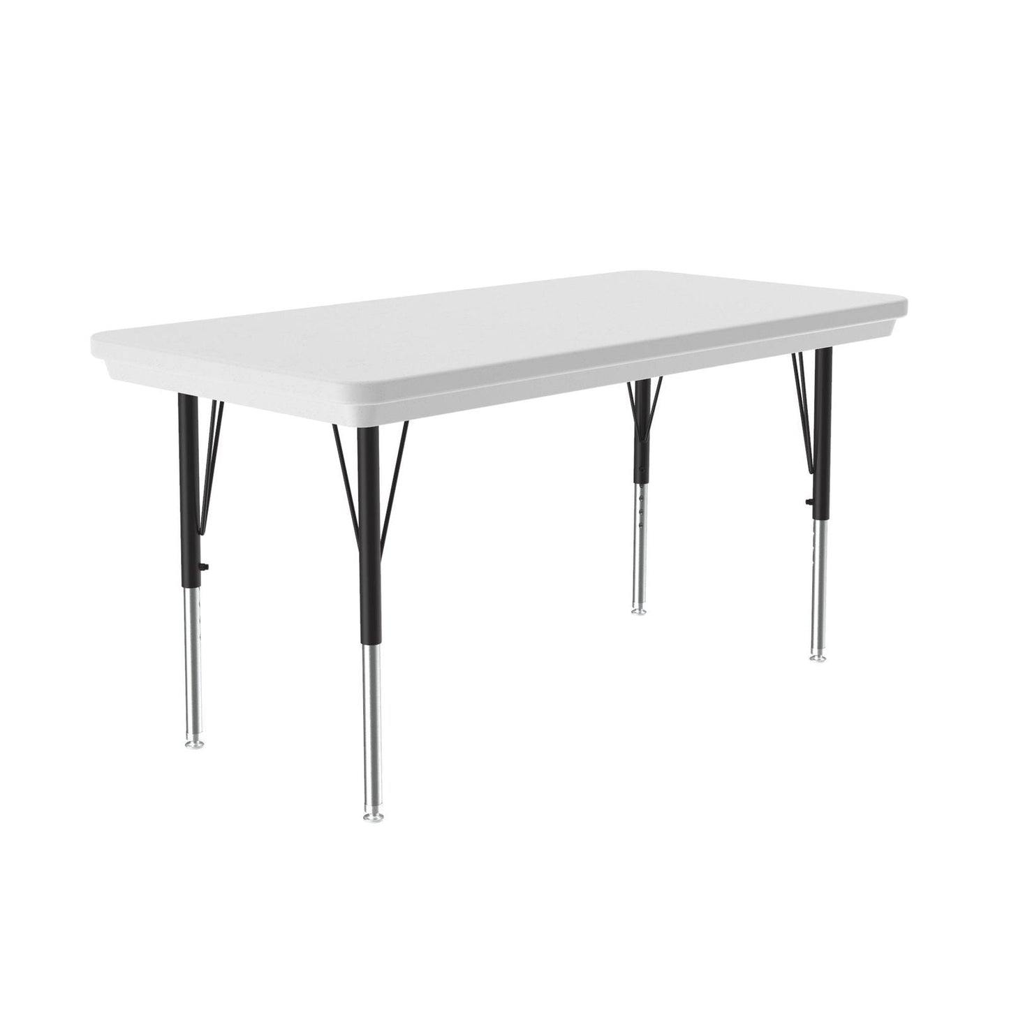 Correll Rectangular Commercial Blow - Molded Plastic Top Activity Tables 30"W x 96"L x 19 - 29"H Adjustable Height (COR - AR3096 - REC - XX) - SchoolOutlet