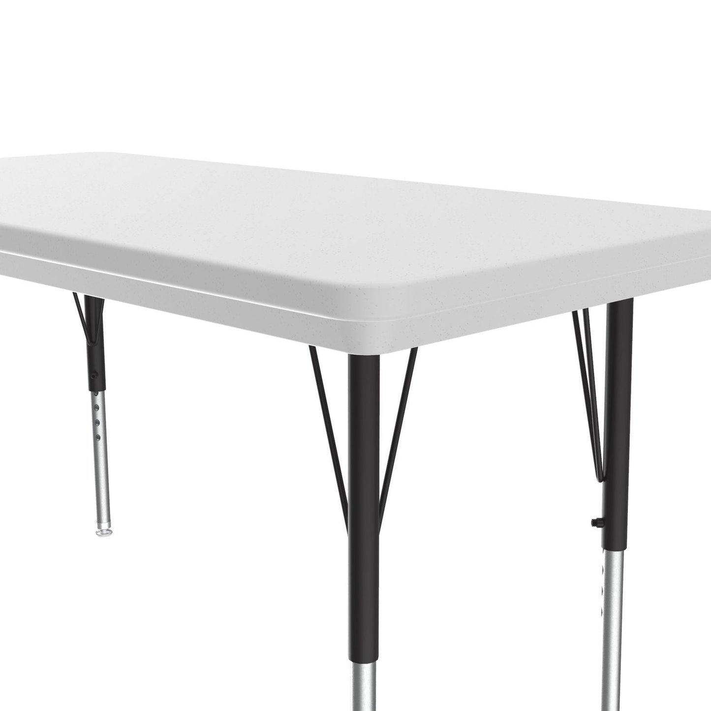 Correll Rectangular Commercial Blow - Molded Plastic Top Activity Tables 30"W x 96"L x 19 - 29"H Adjustable Height (COR - AR3096 - REC - XX) - SchoolOutlet