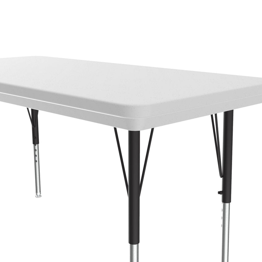 Correll Rectangular Commercial Blow - Molded Plastic Top Activity Tables 30"W x 96"L x 19 - 29"H Adjustable Height (COR - AR3096 - REC - XX) - SchoolOutlet