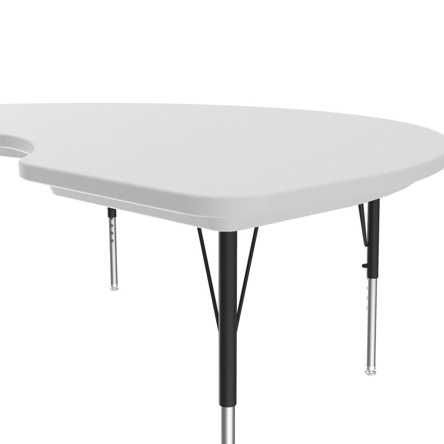Correll Kidney Commercial Blow - Molded Plastic Top Activity Tables 48"W x 72"L x 19 - 29"H Adjustable Height (COR - AR4872 - KID - XX) - SchoolOutlet