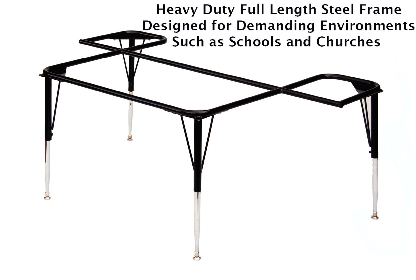 Correll Kidney Commercial Blow - Molded Plastic Top Activity Tables 48"W x 72"L x 19 - 29"H Adjustable Height (COR - AR4872 - KID - XX) - SchoolOutlet