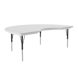 Correll Kidney Commercial Blow-Molded Plastic Top Activity Tables 48"W x 72"L x 19-29"H Adjustable Height (COR-AR4872-KID-XX)