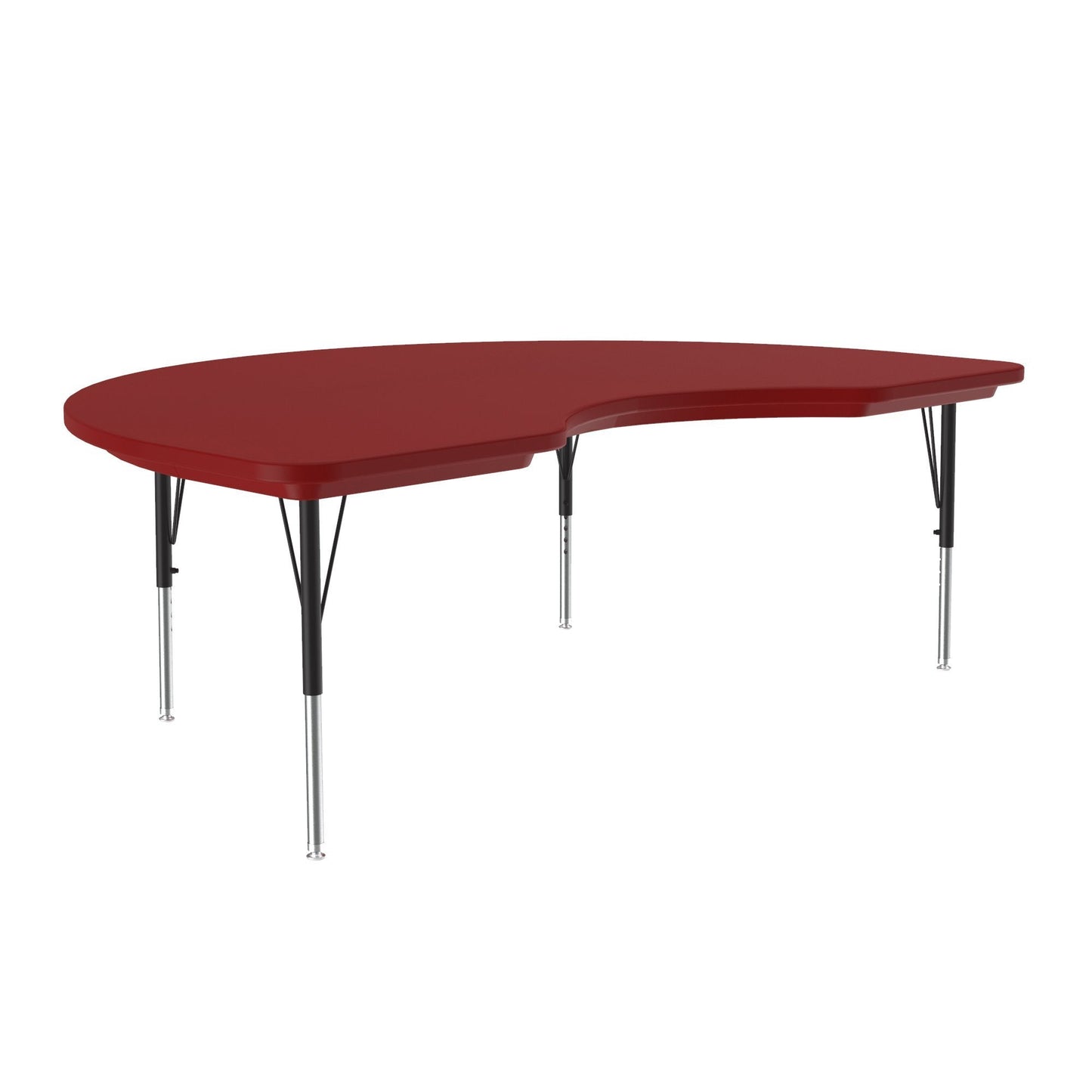 Correll Kidney Commercial Blow - Molded Plastic Top Activity Tables 48"W x 72"L x 19 - 29"H Adjustable Height (COR - AR4872 - KID - XX) - SchoolOutlet