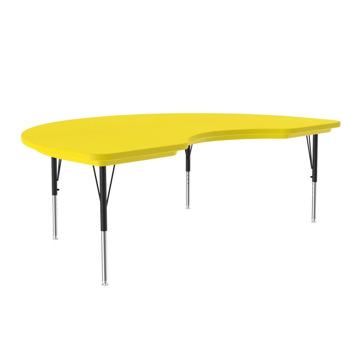 Correll Kidney Commercial Blow - Molded Plastic Top Activity Tables 48"W x 72"L x 19 - 29"H Adjustable Height (COR - AR4872 - KID - XX) - SchoolOutlet