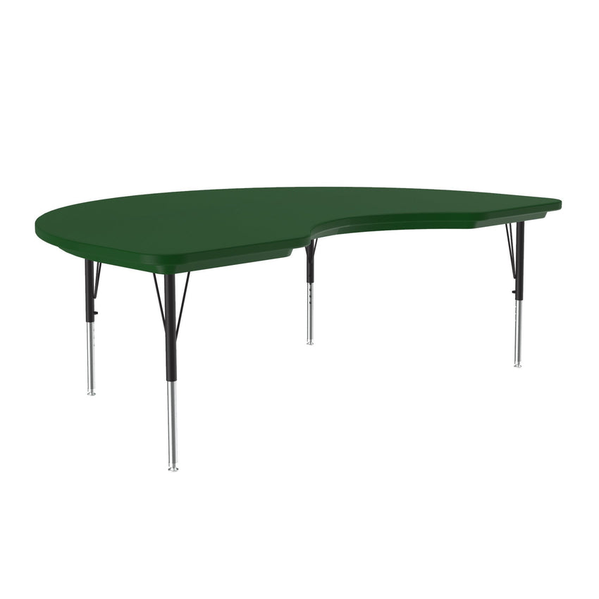 Correll Kidney Commercial Blow - Molded Plastic Top Activity Tables 48"W x 72"L x 19 - 29"H Adjustable Height (COR - AR4872 - KID - XX) - SchoolOutlet