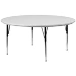 Correll Round Commercial Blow - Molded Plastic Top Activity Tables 60