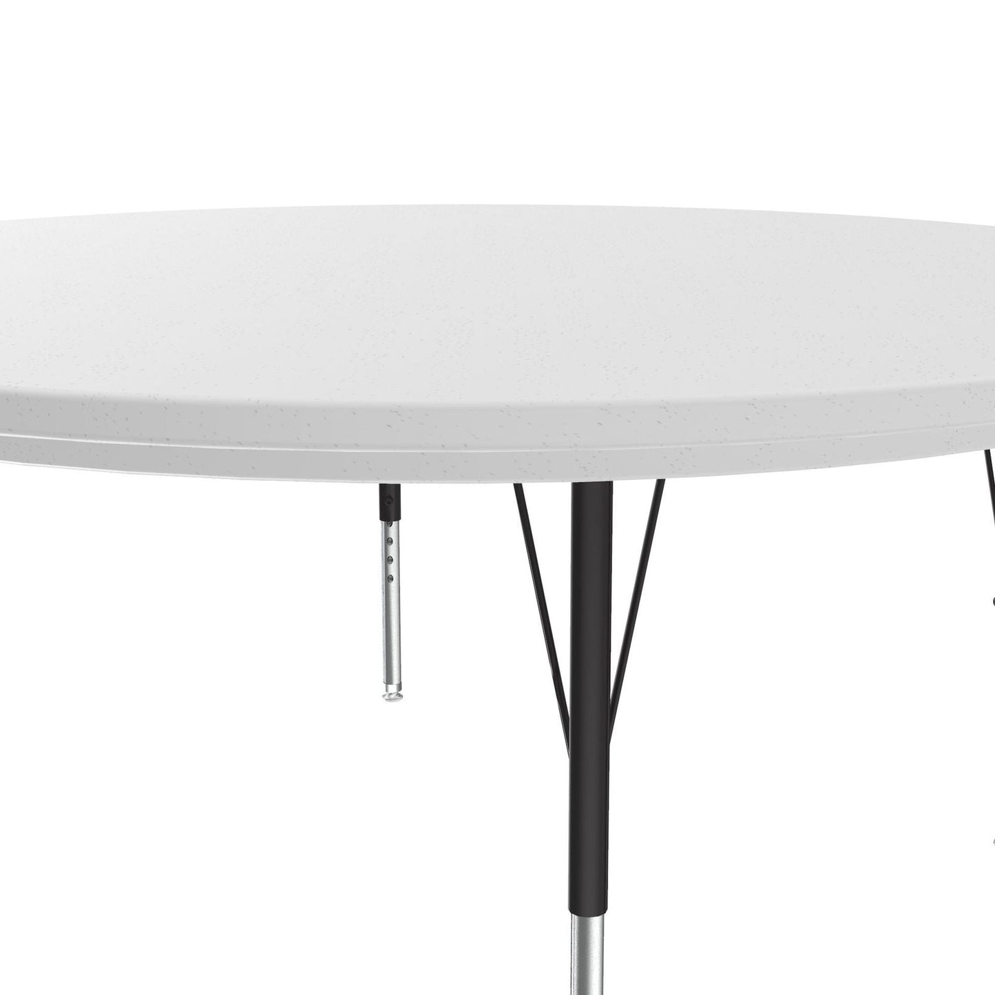 Correll Round Commercial Blow - Molded Plastic Top Activity Tables 60"W x 60"L x 19 - 29"H Adjustable Height (COR - AR60 - RND - XX) - SchoolOutlet