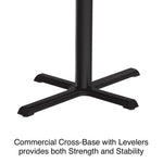 Correll Rectangular Commercial Laminate Café and Breakroom Table with Cast Iron Base 30