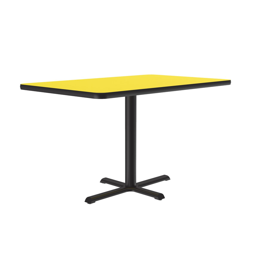 Correll 30" x 48" Rectangular Deluxe High - Pressure Café Table with Cast Iron Base (Standard or Standing Height) (COR - BCT3048 - REC - XX) - SchoolOutlet