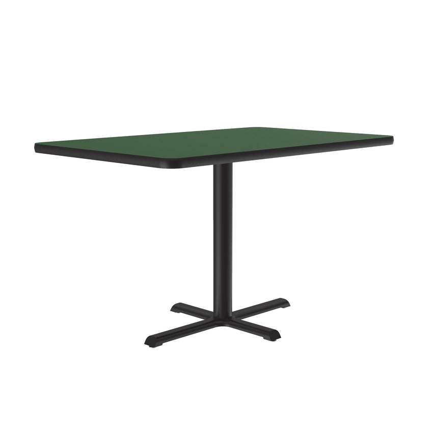 Correll 30" x 48" Rectangular Deluxe High - Pressure Café Table with Cast Iron Base (Standard or Standing Height) (COR - BCT3048 - REC - XX) - SchoolOutlet