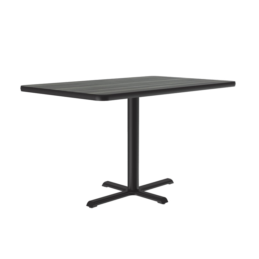 Correll 30" x 48" Rectangular Deluxe High - Pressure Café Table with Cast Iron Base (Standard or Standing Height) (COR - BCT3048 - REC - XX) - SchoolOutlet