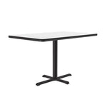 Correll Rectangular Markerboard - Dry Erase High Pressure Top Café and Breakroom Table with Cast Iron Base 30