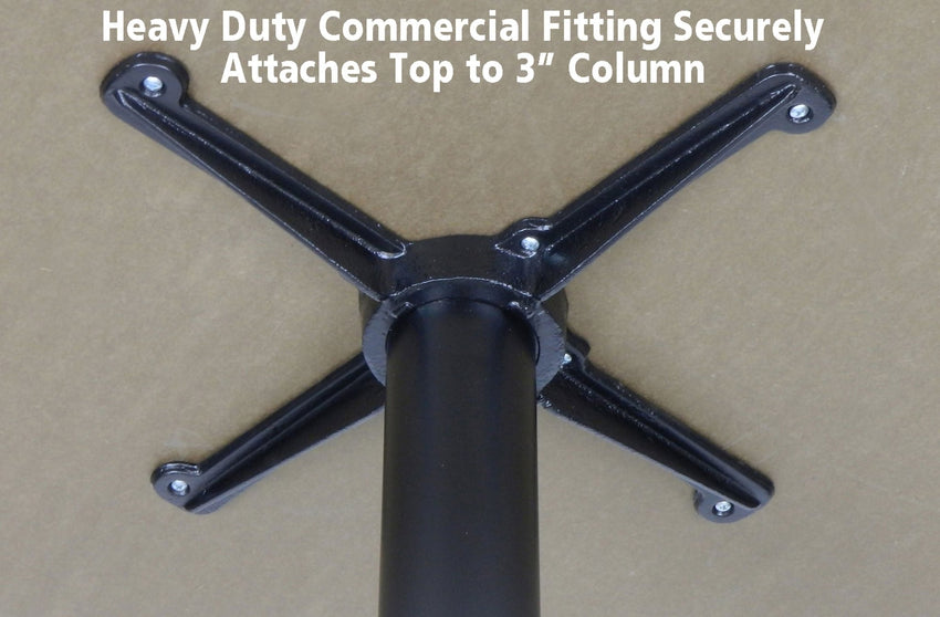 Correll Rectangular Commercial Laminate Café and Breakroom Table with Cast Iron Base 30"W x 48"L x 29"H (COR - BCT3048TF - REC - XX) - SchoolOutlet