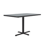 Correll Rectangular Commercial Laminate Café and Breakroom Table with Cast Iron Base 30