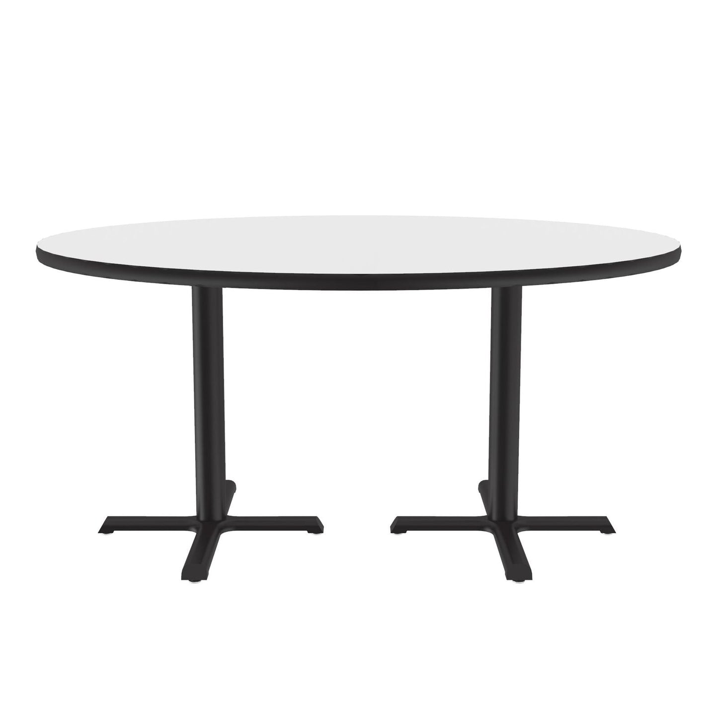 Correll Round Markerboard - Dry Erase High Pressure Top Café and Breakroom Table with Cast Iron Base 60"W x 60"L x 29"H (COR - BCT60DER - RND - XX) - SchoolOutlet