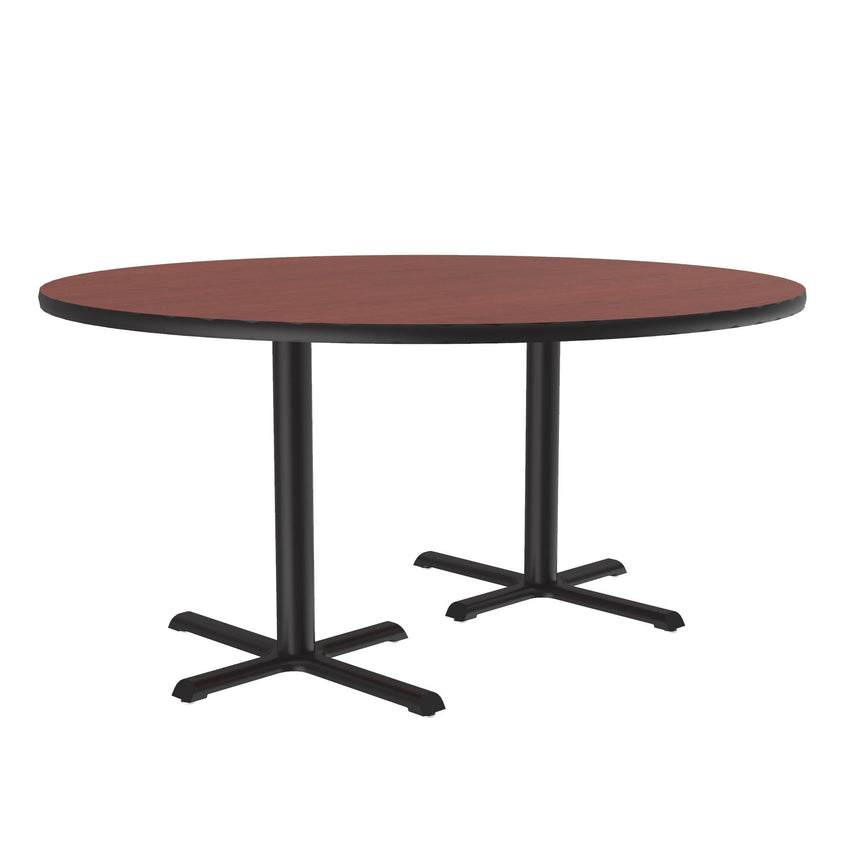 Correll 60" Round Deluxe High - Pressure Café Table with Cast Iron Base (Standard or Standing Height) (COR - BCT60R - RND - XX) - SchoolOutlet