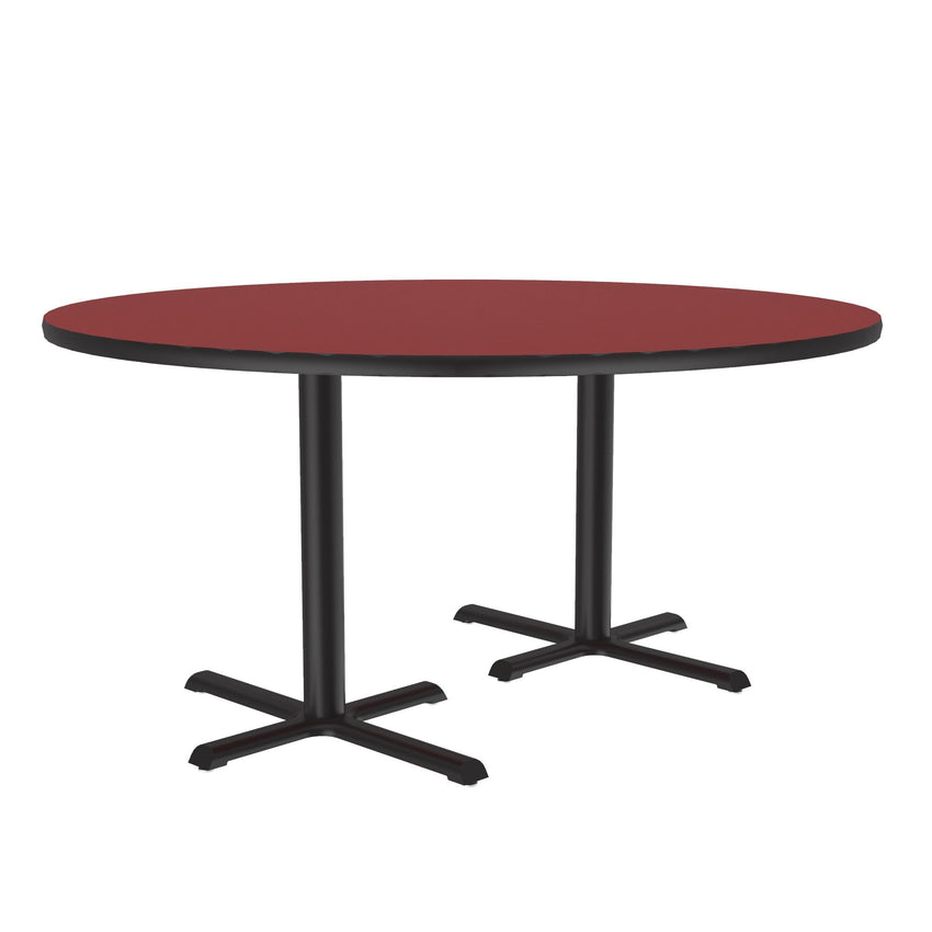 Correll 60" Round Deluxe High - Pressure Café Table with Cast Iron Base (Standard or Standing Height) (COR - BCT60R - RND - XX) - SchoolOutlet