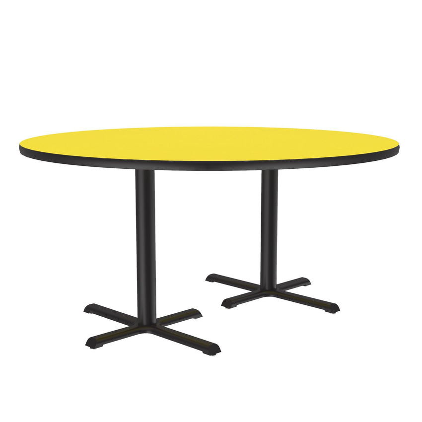 Correll 60" Round Deluxe High - Pressure Café Table with Cast Iron Base (Standard or Standing Height) (COR - BCT60R - RND - XX) - SchoolOutlet