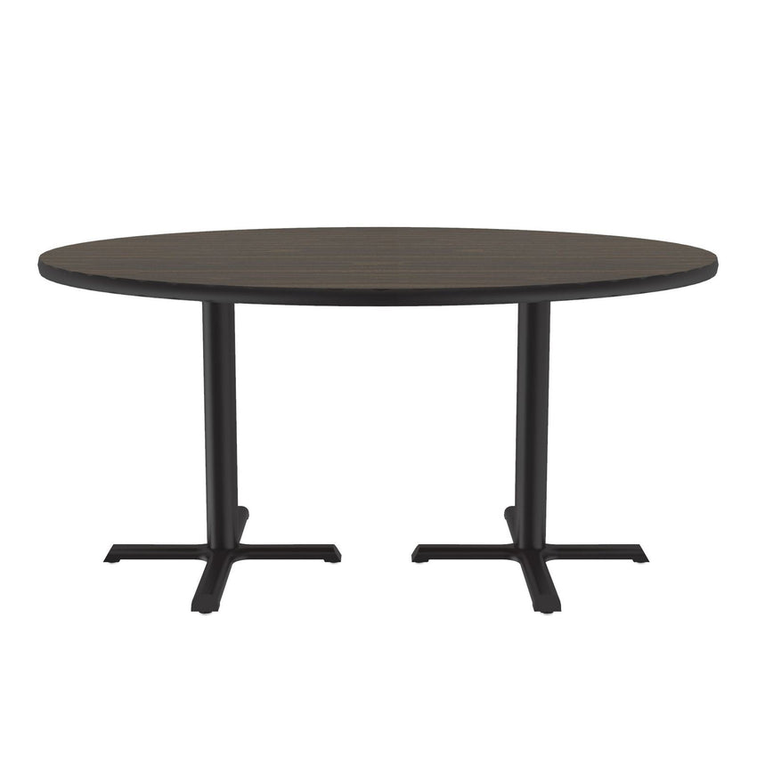 Correll Round Commercial Laminate Café and Breakroom Table with Cast Iron Base 60"W x 60"L x 29"H (COR - BCT60TFR - RND - XX) - SchoolOutlet
