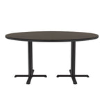 Correll Round Commercial Laminate Café and Breakroom Table with Cast Iron Base 60