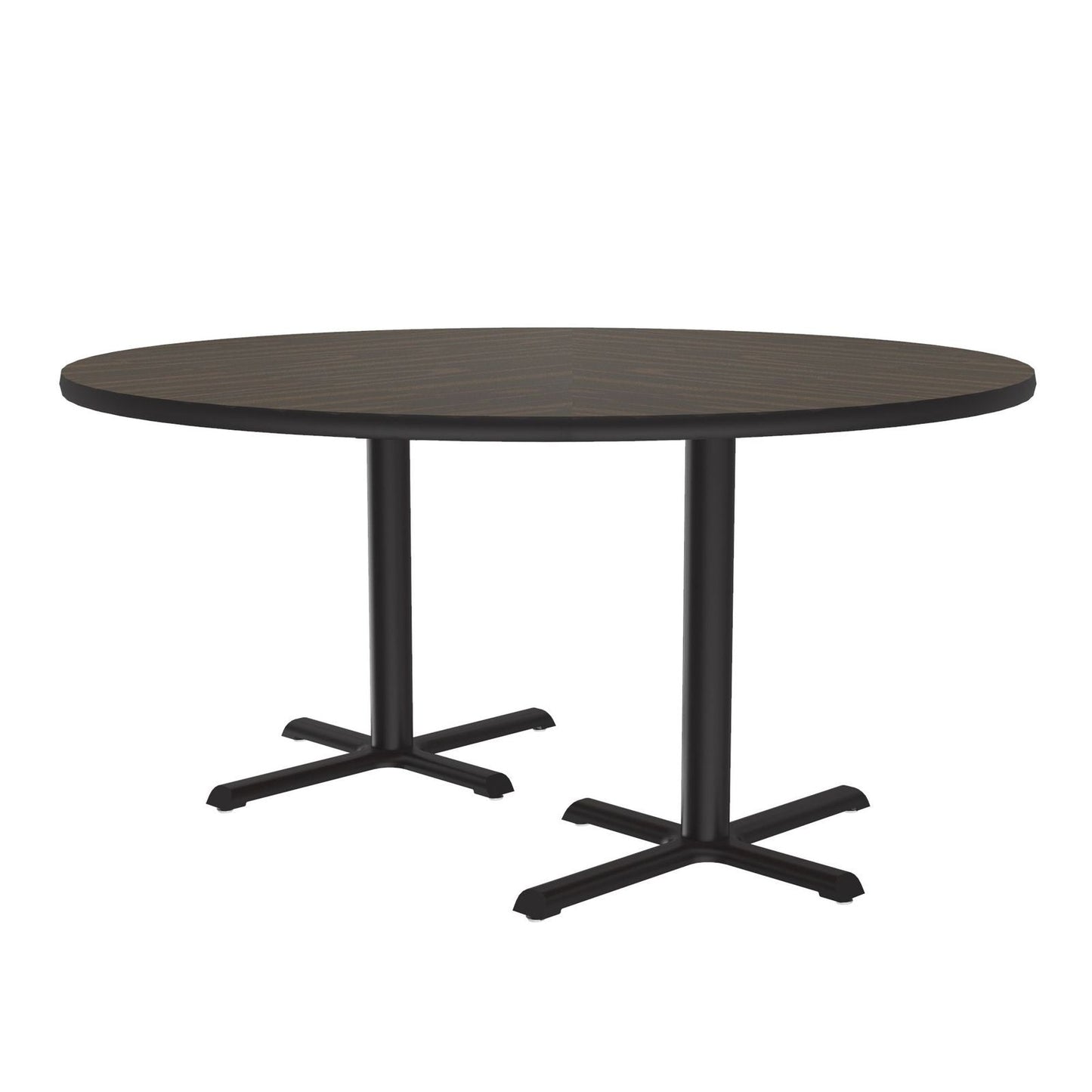 Correll Round Commercial Laminate Café and Breakroom Table with Cast Iron Base 60"W x 60"L x 29"H (COR - BCT60TFR - RND - XX) - SchoolOutlet