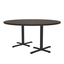 Correll Round Commercial Laminate Café and Breakroom Table with Cast Iron Base 60"W x 60"L x 29"H (COR-BCT60TFR-RND-XX)