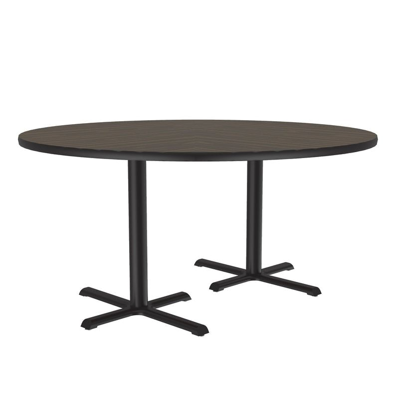 Correll Round Commercial Laminate Café and Breakroom Table with Cast Iron Base 60"W x 60"L x 29"H (COR - BCT60TFR - RND - XX) - SchoolOutlet