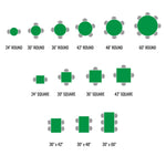 Correll Round Commercial Laminate Café and Breakroom Table with Cast Iron Base 60