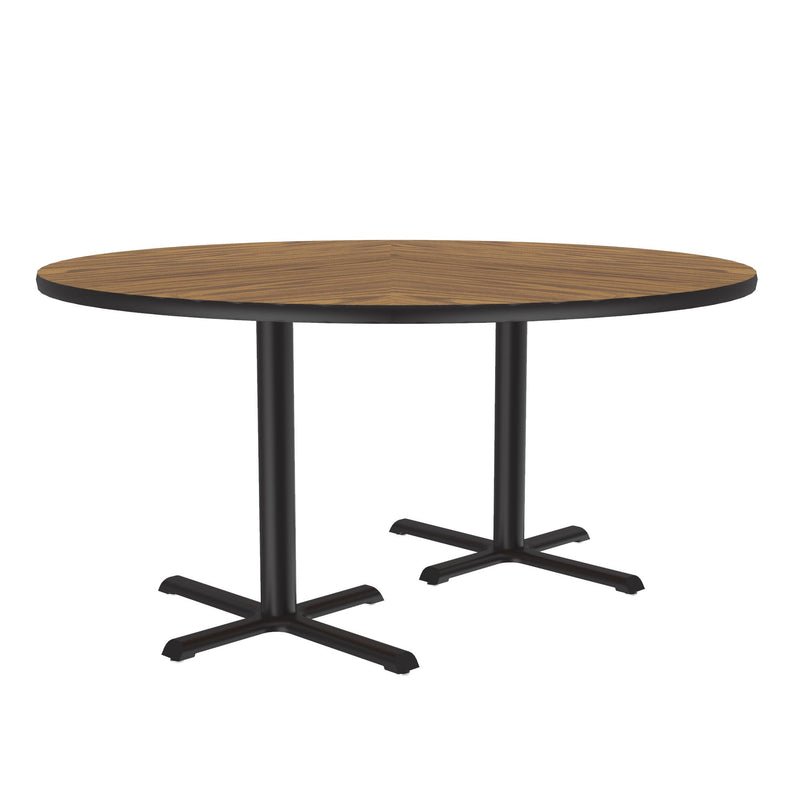 Correll Round Commercial Laminate Café and Breakroom Table with Cast Iron Base 60"W x 60"L x 29"H (COR - BCT60TFR - RND - XX) - SchoolOutlet