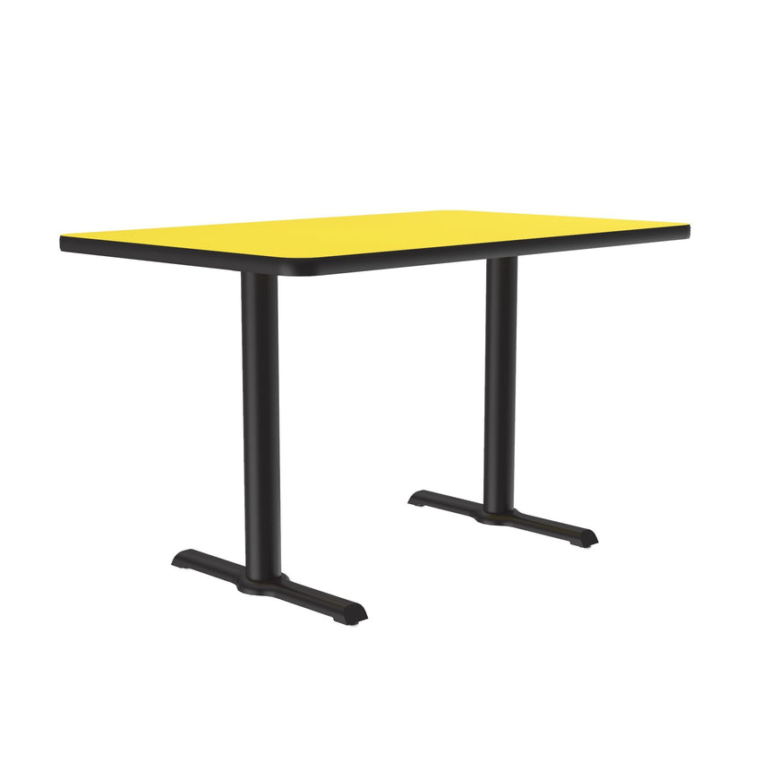 Correll 30" x 48" Rectangular Deluxe High - Pressure Café Table with Cast Iron Base (Standard or Standing Height) (COR - BTT3048 - REC - XX) - SchoolOutlet