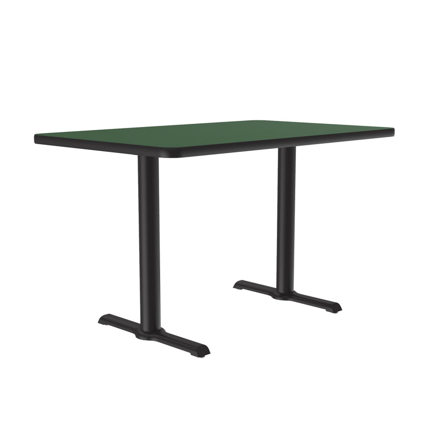 Correll 30" x 48" Rectangular Deluxe High - Pressure Café Table with Cast Iron Base (Standard or Standing Height) (COR - BTT3048 - REC - XX) - SchoolOutlet