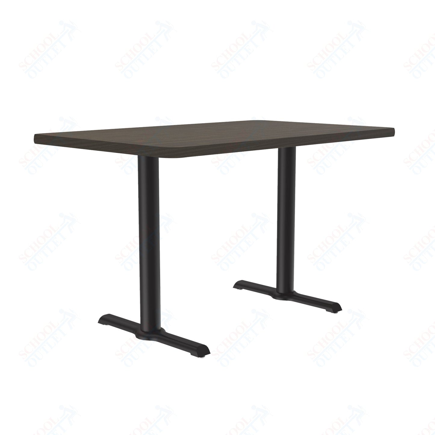 Correll 30"W x 60"L x 29"H Rectangular Deluxe High - Pressure Café Table with Cast Iron Base (COR - BTT3060 - REC - XX) - SchoolOutlet