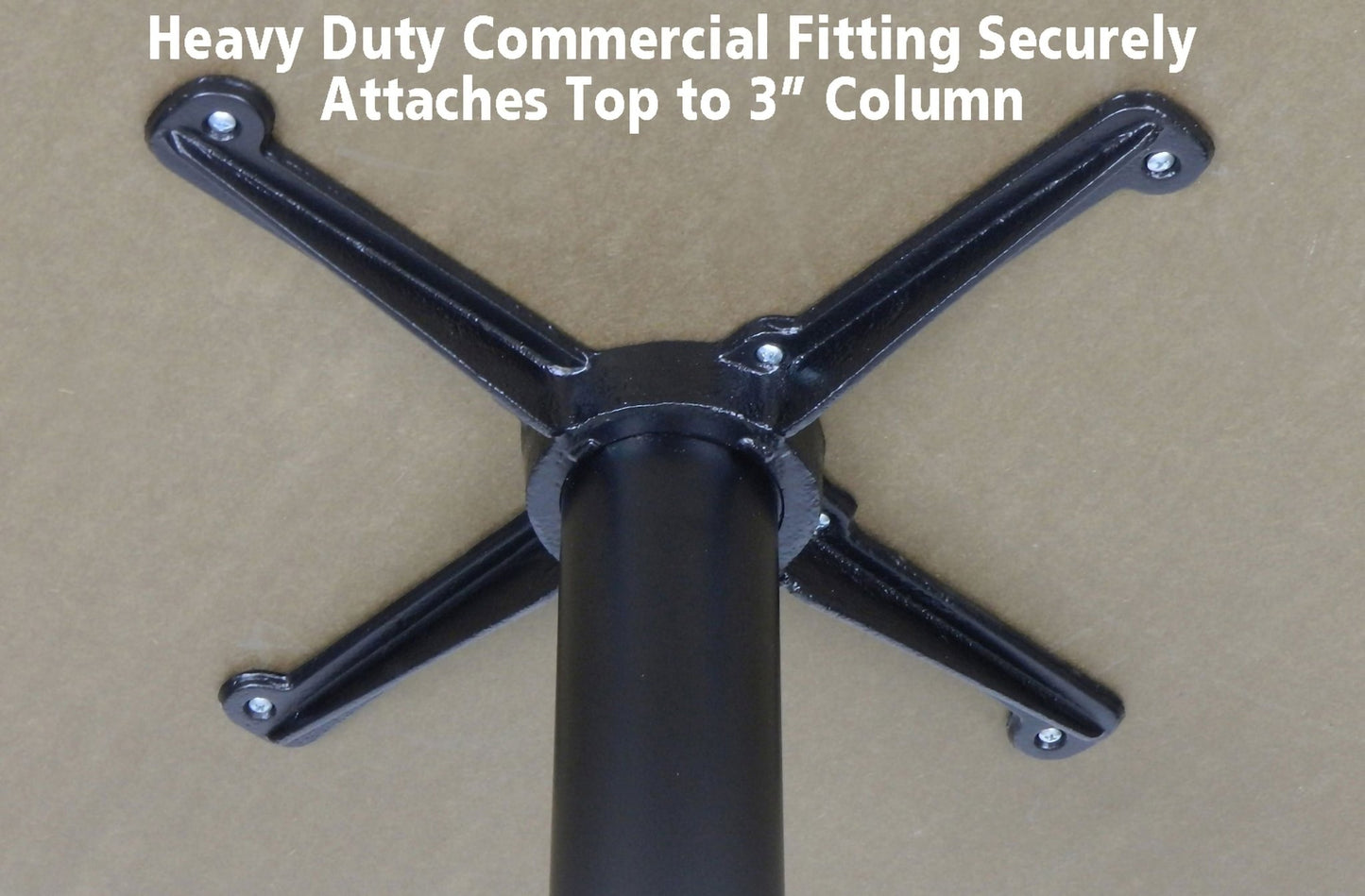 Correll 30" x 60" Rectangular Deluxe High - Pressure Café Table with Cast Iron Base (Standard or Standing Height) (COR - BTT3060 - REC - XX) - SchoolOutlet