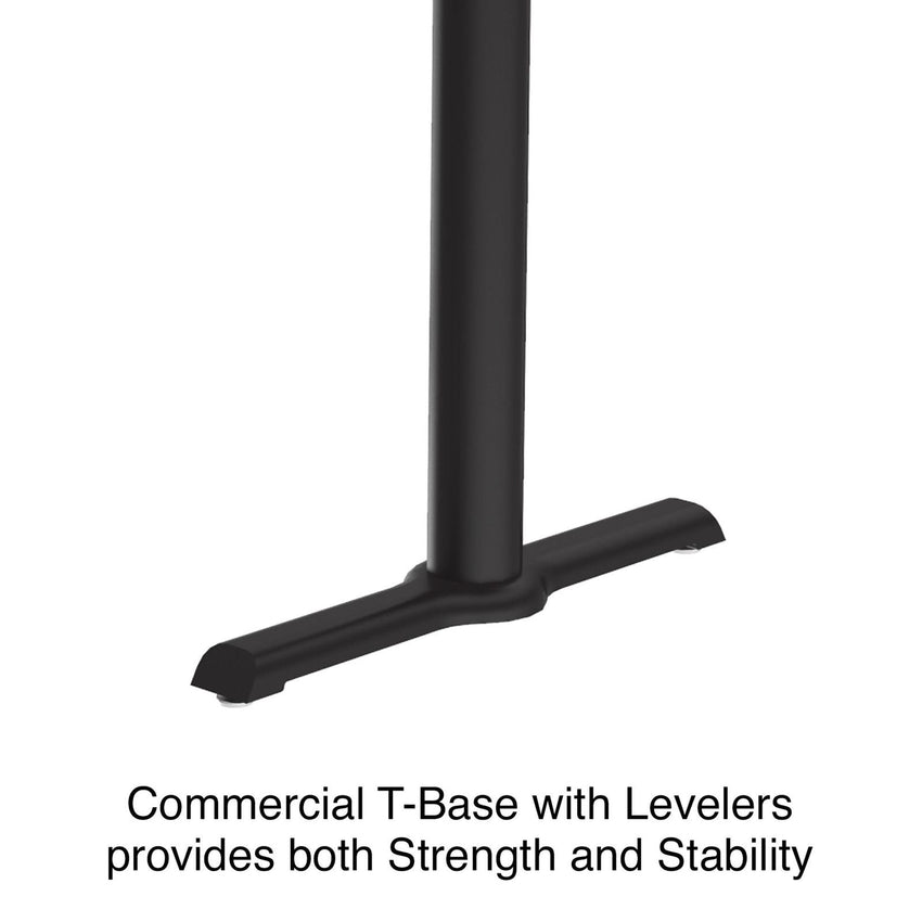 Correll 30" x 60" Rectangular Deluxe High - Pressure Café Table with Cast Iron Base (Standard or Standing Height) (COR - BTT3060 - REC - XX) - SchoolOutlet