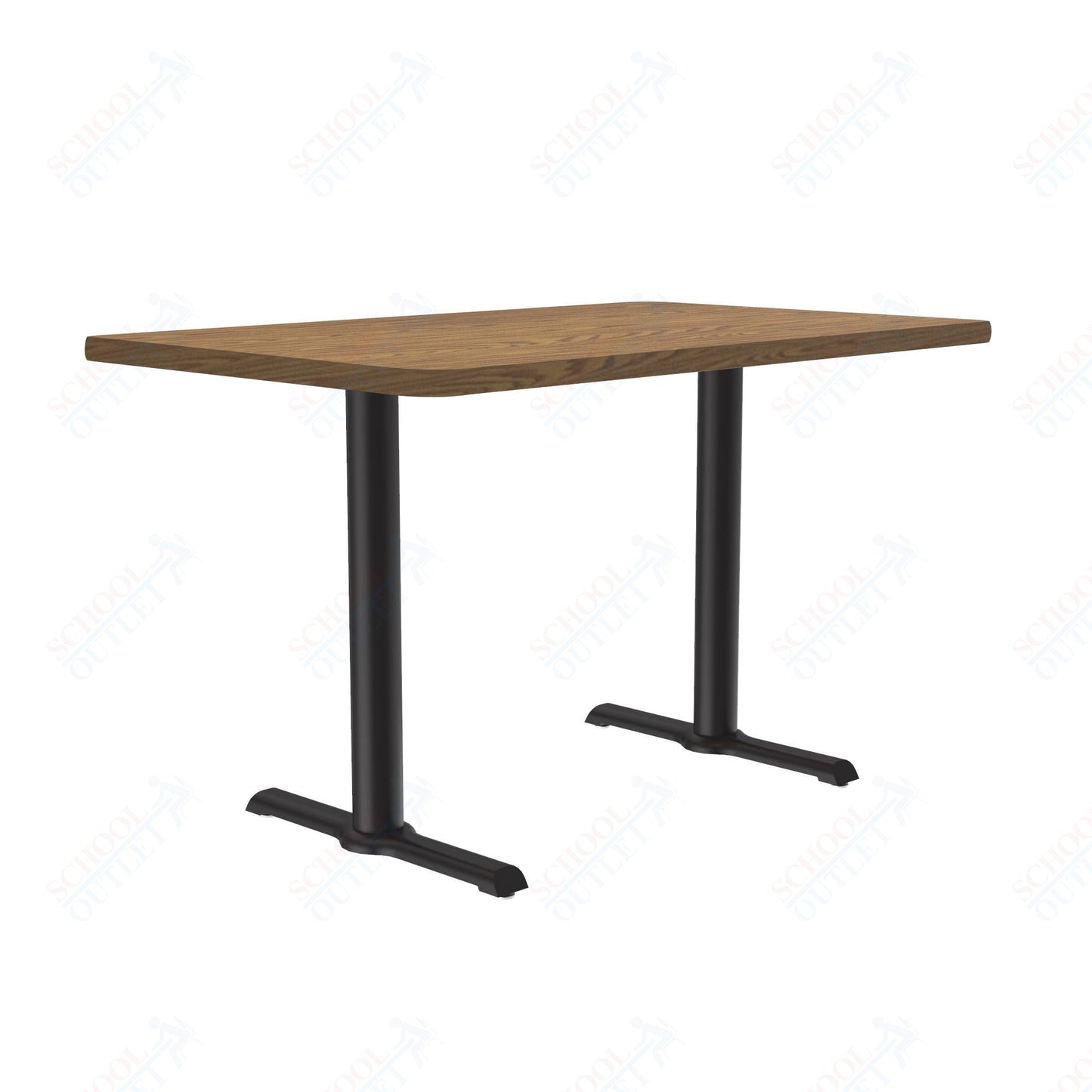 Correll 30"W x 60"L x 29"H Rectangular Deluxe High - Pressure Café Table with Cast Iron Base (COR - BTT3060 - REC - XX) - SchoolOutlet
