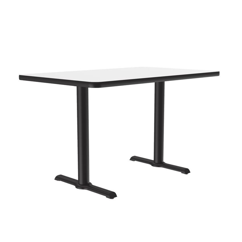 Correll 30" x 60" Rectangular Deluxe High - Pressure Café Table with Cast Iron Base (Standard or Standing Height) (COR - BTT3060 - REC - XX) - SchoolOutlet