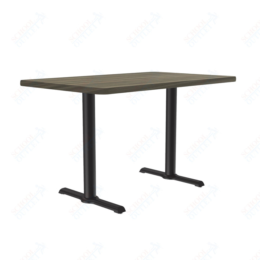 Correll 30"W x 60"L x 29"H Rectangular Deluxe High - Pressure Café Table with Cast Iron Base (COR - BTT3060 - REC - XX) - SchoolOutlet