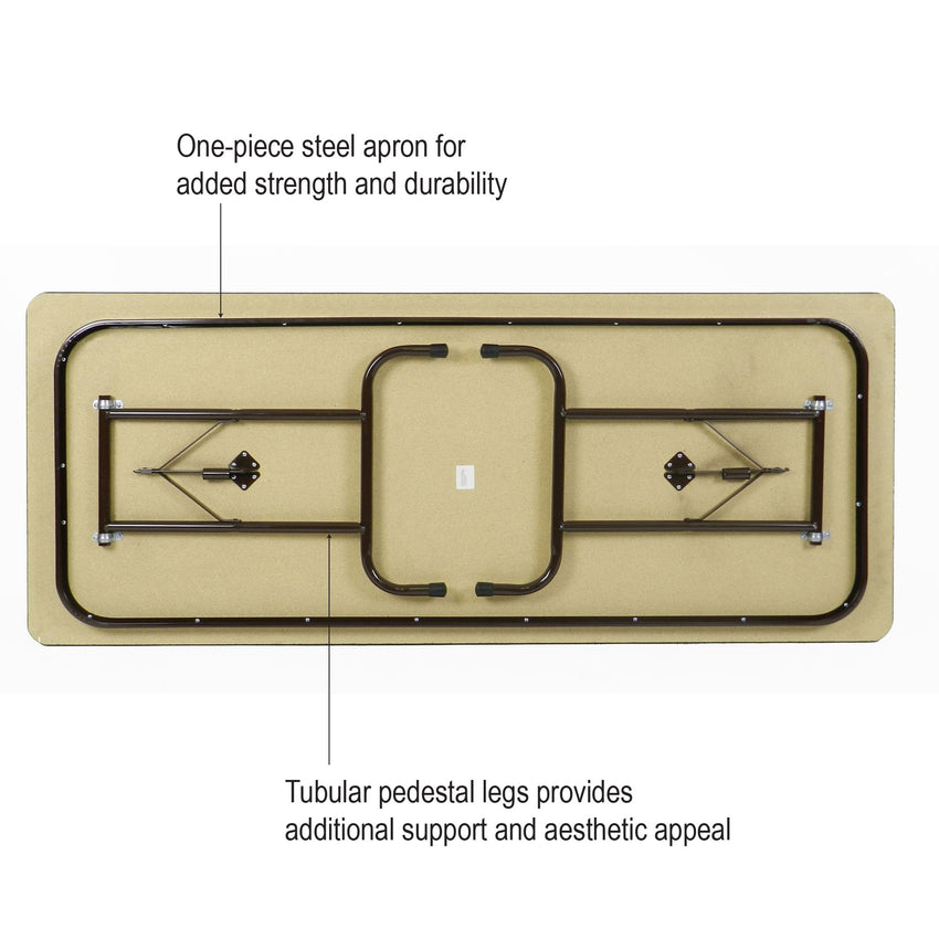 Correll Keyboard Height Rectangular Thermal Fused Commercial Laminate Folding Table 24"W x 36"L x 26.5"H (CF2436TFK - XX) - SchoolOutlet