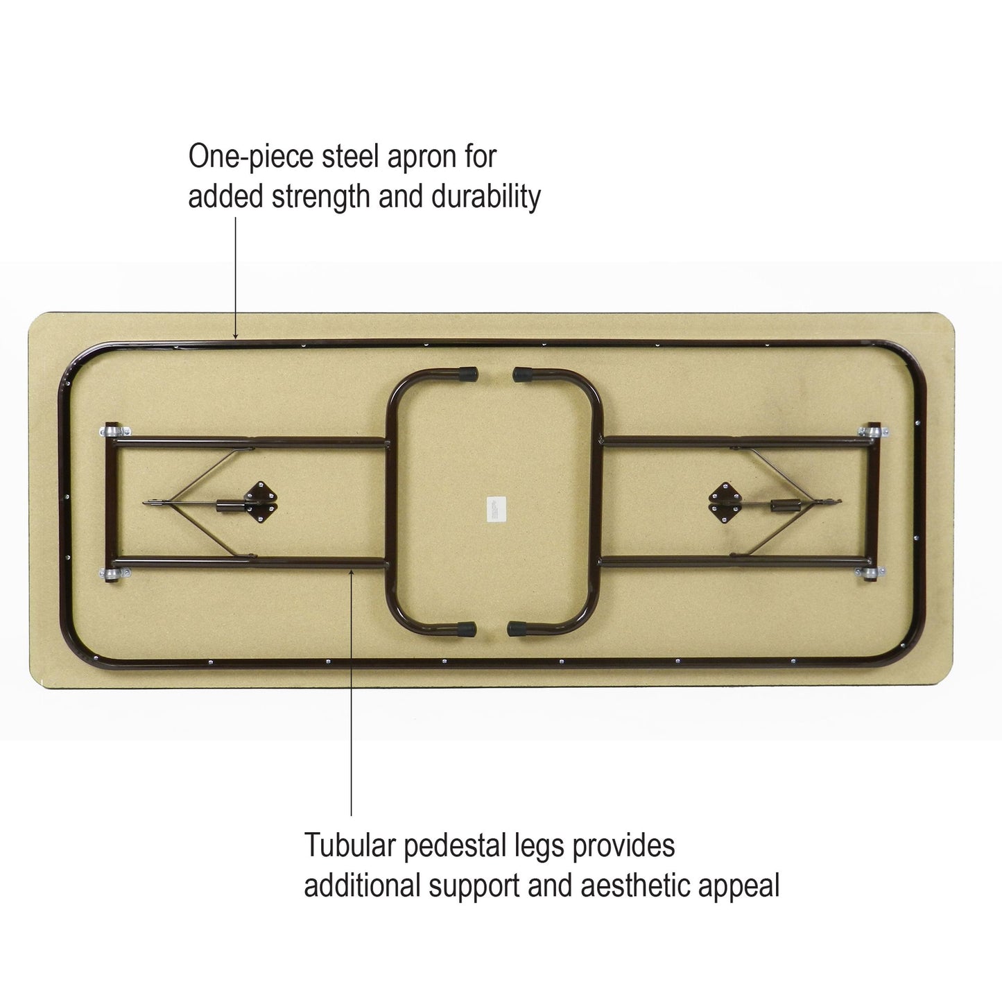 Correll Keyboard Height Rectangular Thermal Fused Commercial Laminate Folding Table 24"W x 48"L x 26.5"H (CF2448TFK - XX) - SchoolOutlet