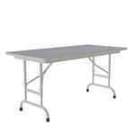 Correll Thermal Fused Laminate Top Folding Table, Adjustable Height 24