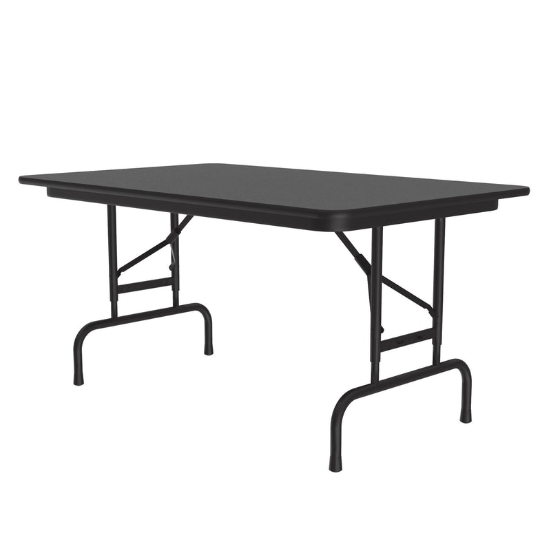 Correll - Econoline Melamine Folding Tables, Adjustable Height - 30" W x 48" L x 22" - 32" H (CFA3048M - XX) - SchoolOutlet