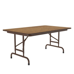 Correll Thermal Fused Laminate Top Folding Table, Adjustable Height 30"W x 48"L x 22"-32"H (CFA3048TF-XX)