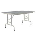Correll Thermal Fused Laminate Top Folding Table, Adjustable Height 30