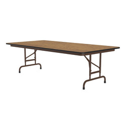 Correll - Econoline Melamine Folding Tables, Adjustable Height - 30" W x 60" L x 22"- 32" H (CFA3060M-XX)